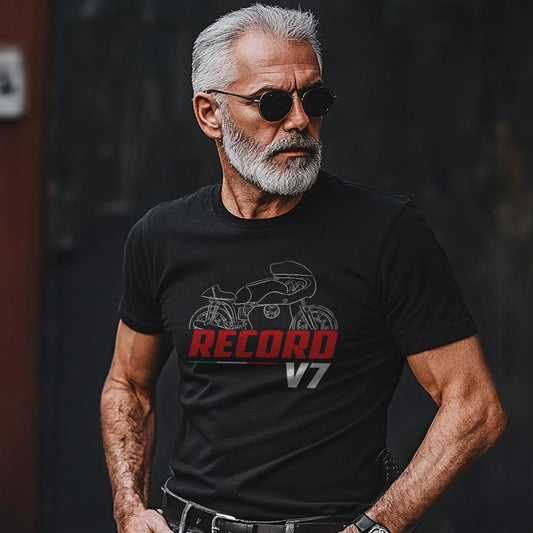Moto Guzzi V7 Record & Special Inspired T-Shirt - Motorcycle Tee Shirt for Riders