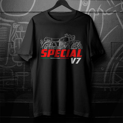 Moto Guzzi V7 Record & Special Inspired T-Shirt - Motorcycle Tee Shirt for Riders