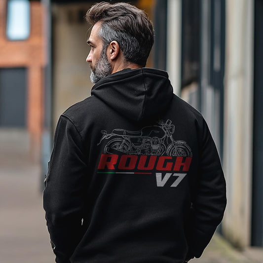 Moto Guzzi V7 III Rough | Special & Stone Inspired Hoodie - Motorcycle Sweatshirt for Riders