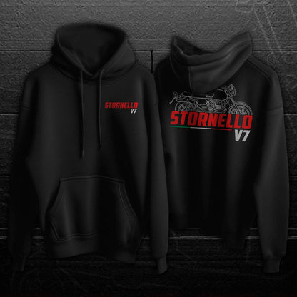 Moto Guzzi V7 II Stornello Inspired Hoodie - Motorcycle Sweatshirt for Riders