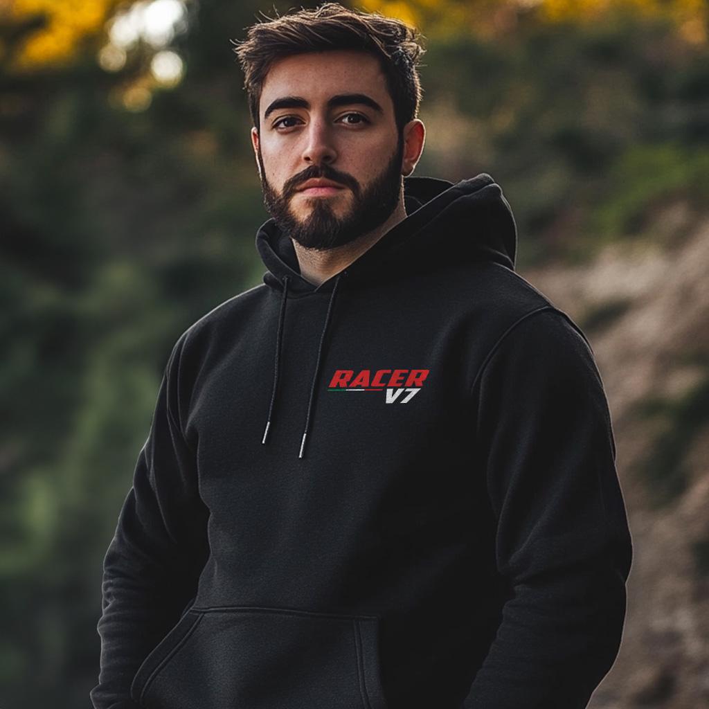 Moto Guzzi V7 Racer 2011 - 2014 Inspired Hoodie - Motorcycle Sweatshirt for Riders