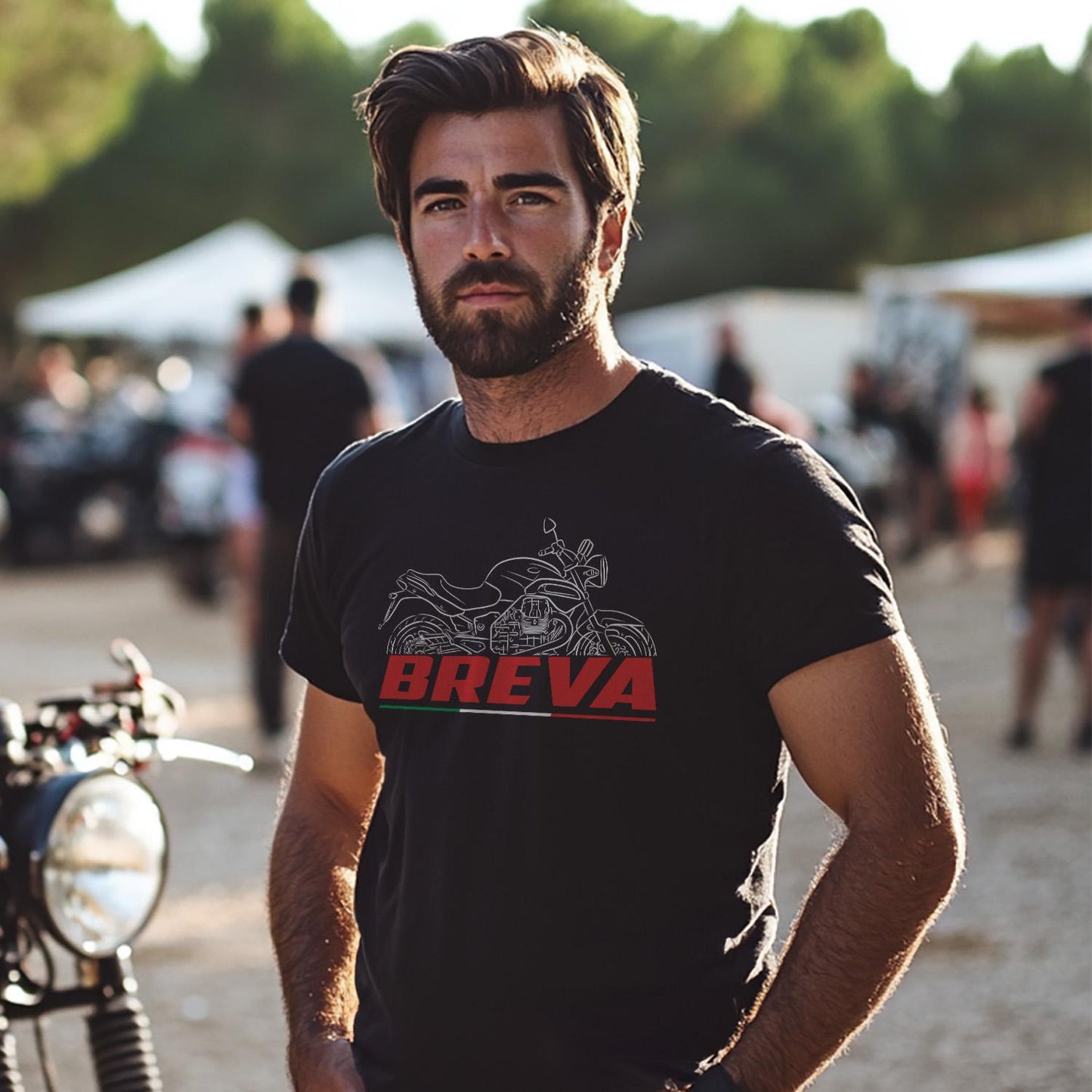 Moto Guzzi Breva 1100 2005 - 2013 Inspired T-Shirt - Motorcycle Tee Shirt for Riders