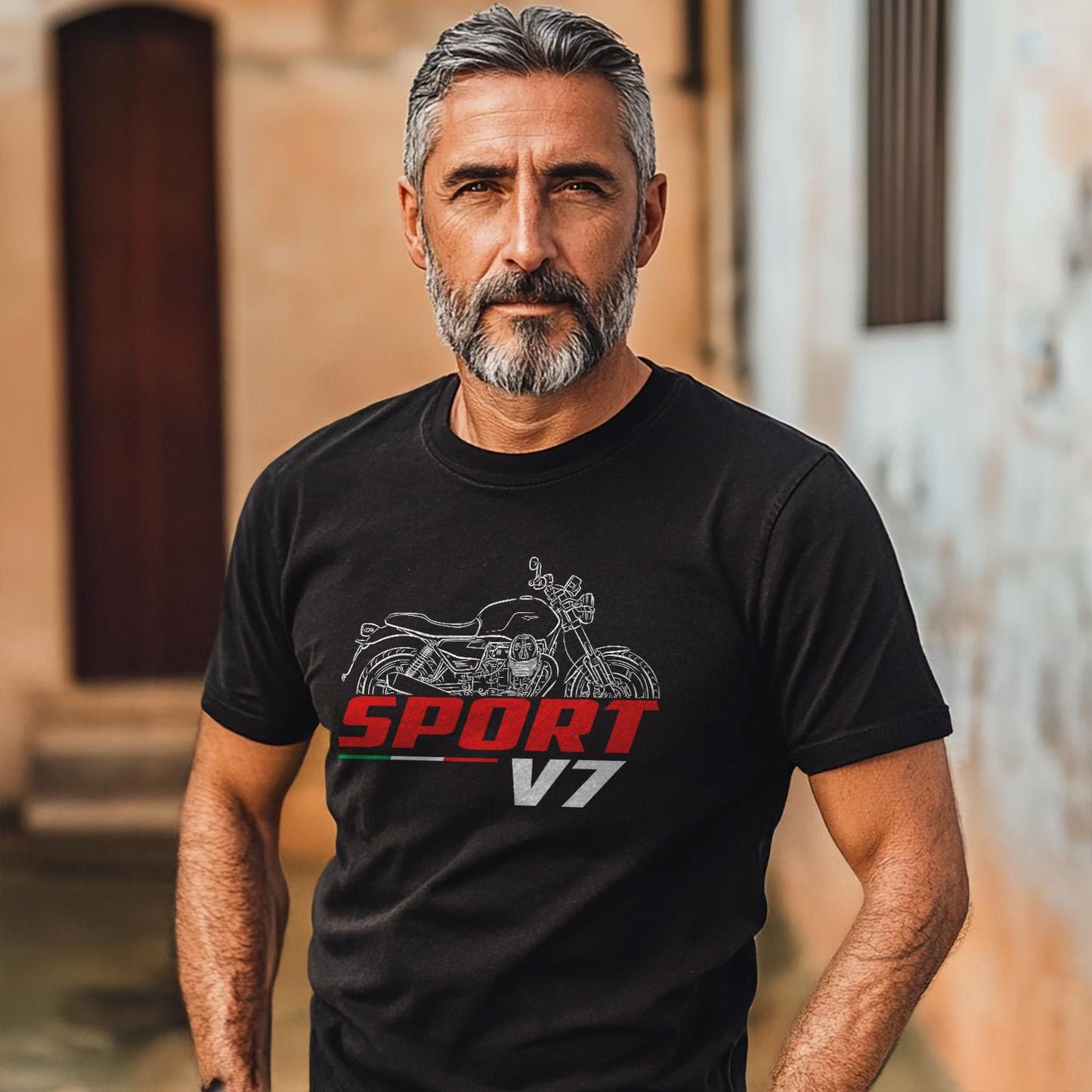 Moto Guzzi V7 850 Sport 2025 Inspired T-Shirt - Motorcycle Tee Shirt for Riders