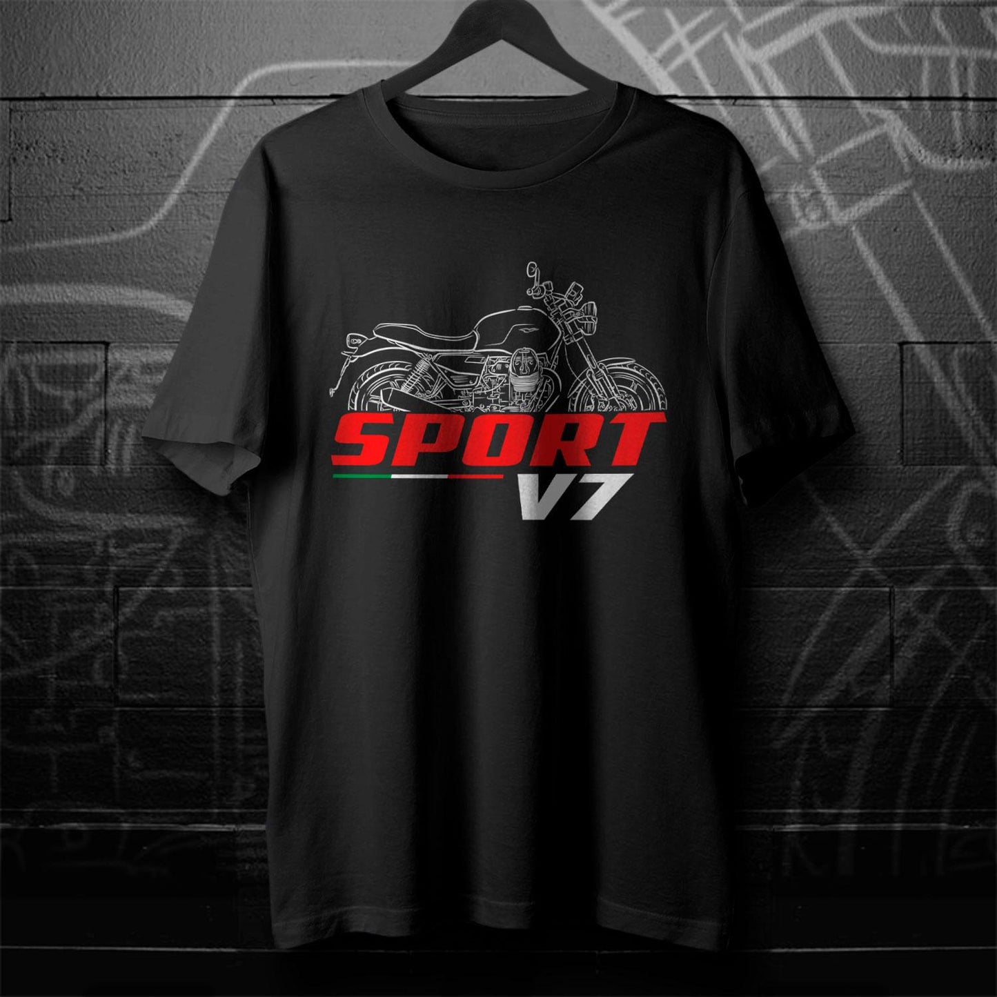Moto Guzzi V7 850 Sport 2025 Inspired T-Shirt - Motorcycle Tee Shirt for Riders