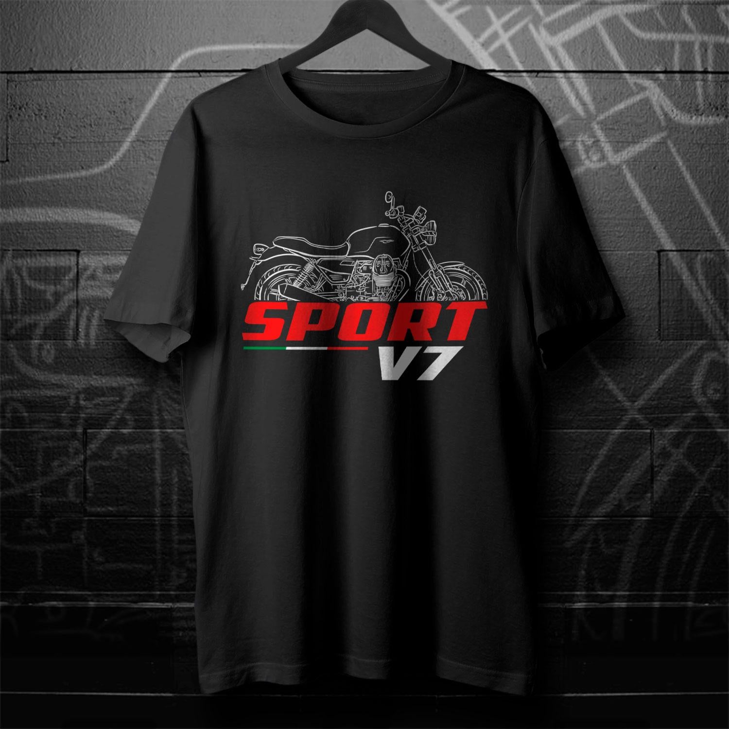 Moto Guzzi V7 850 Sport 2025 Inspired T-Shirt - Motorcycle Tee Shirt for Riders