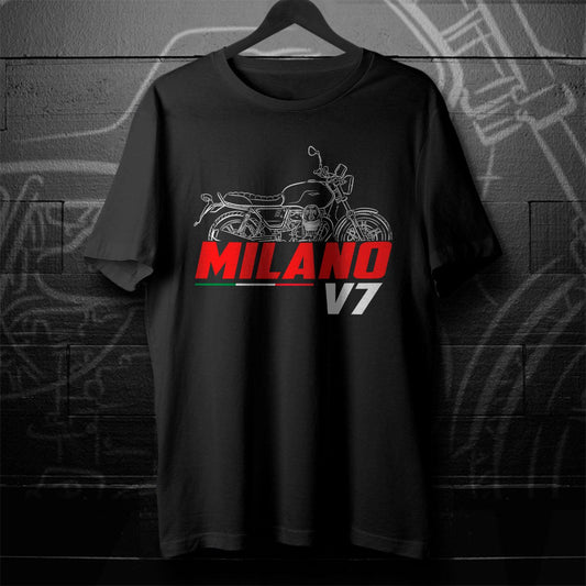 Moto Guzzi V7 III Milano 2018 - 2020 Inspired T-Shirt - Motorcycle Tee Shirt for Riders