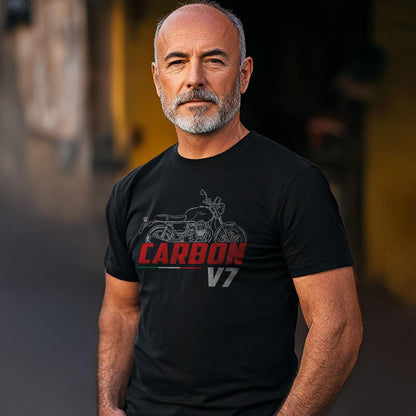 Moto Guzzi V7 III Carbon 2018 - 2020 Inspired T-Shirt - Motorcycle Tee Shirt for Riders