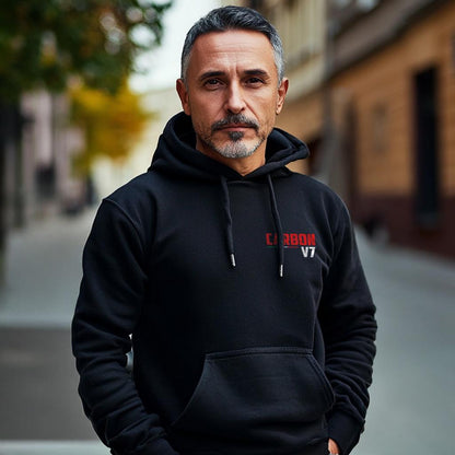 Moto Guzzi V7 III Carbon 2018 - 2020 Inspired Hoodie - Motorcycle Sweatshirt for Riders