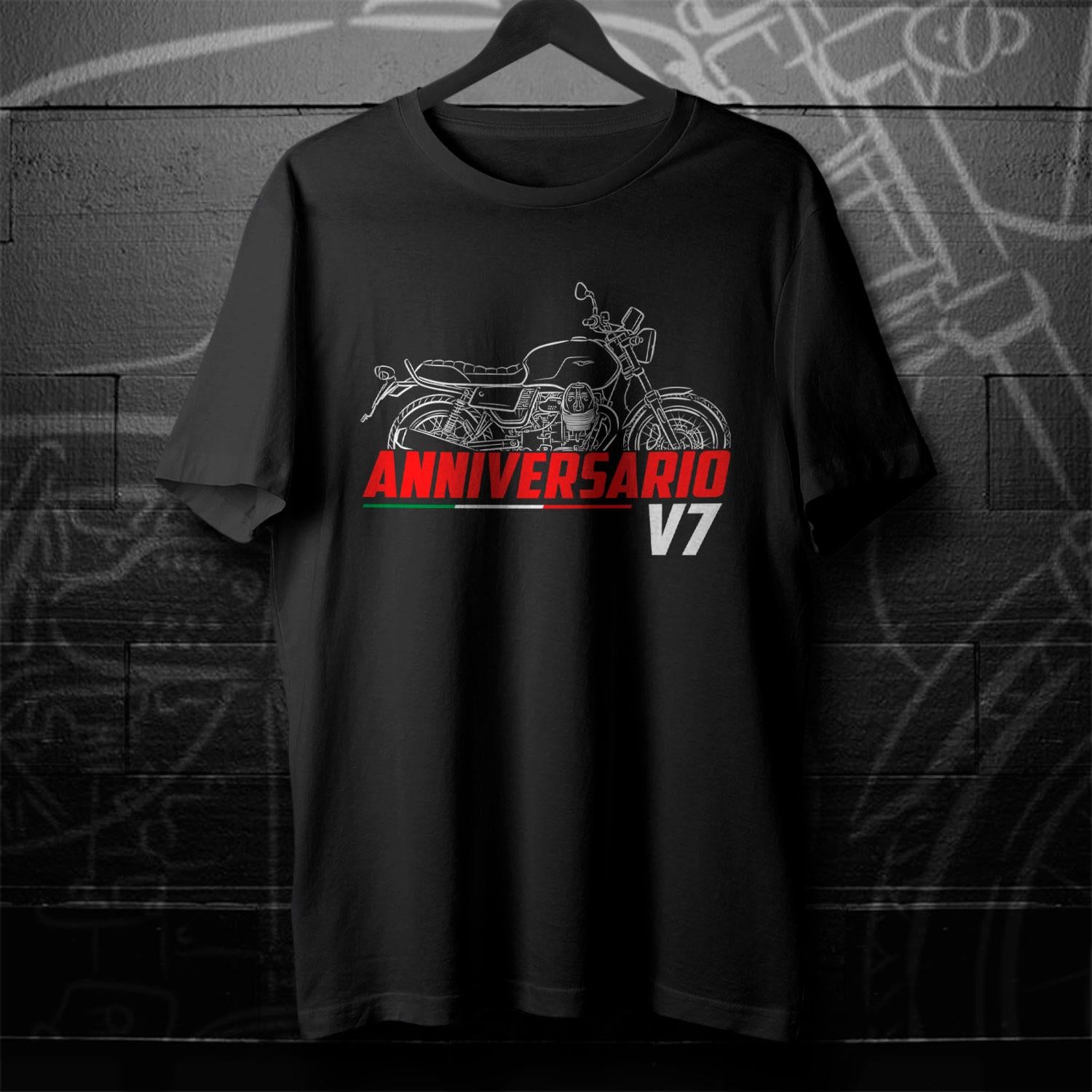 Moto Guzzi V7 III Anniversario 2017 Inspired T-Shirt - Motorcycle Tee Shirt for Riders
