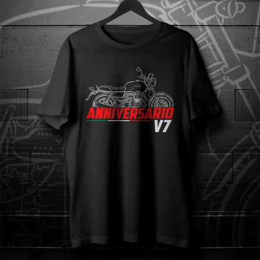 Moto Guzzi V7 III Anniversario 2017 Inspired T-Shirt - Motorcycle Tee Shirt for Riders