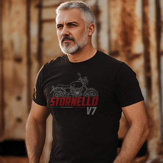 Moto Guzzi V7 II Stornello Inspired T-Shirt - Motorcycle Tee Shirt for Riders
