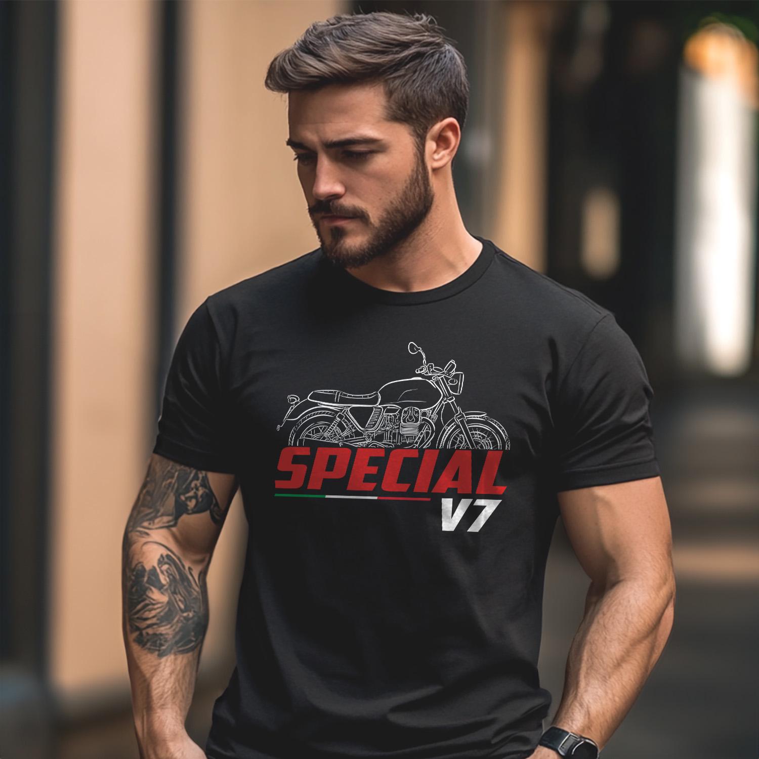 Moto Guzzi V7 II Special 2015 - 2017 Inspired T-Shirt - Motorcycle Tee Shirt for Riders