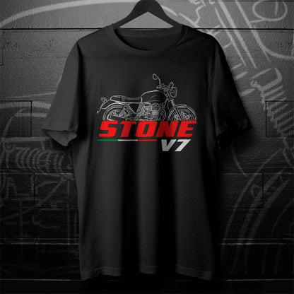 Moto Guzzi V7 II Stone 2015 - 2017 Inspired T-Shirt - Motorcycle Tee Shirt for Riders