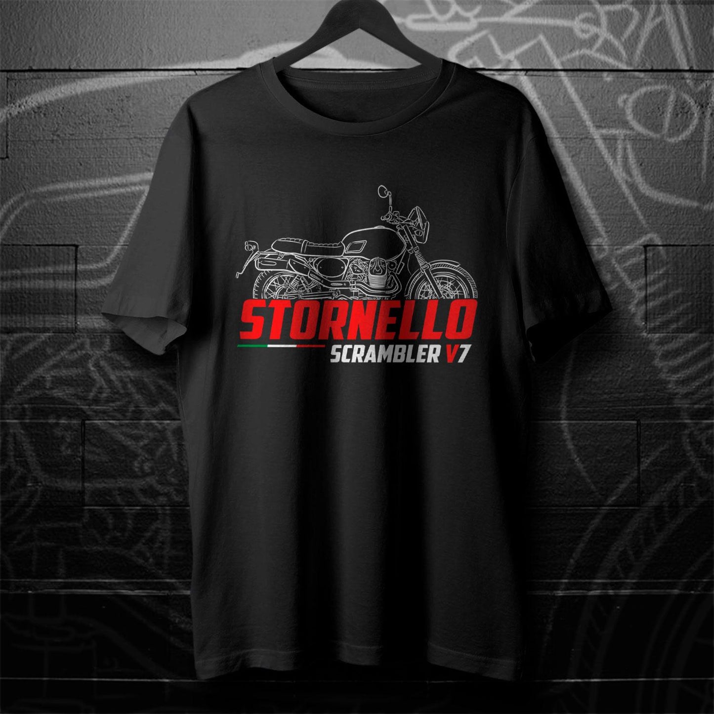 Moto Guzzi V7 II Stornello Inspired T-Shirt - Motorcycle Tee Shirt for Riders