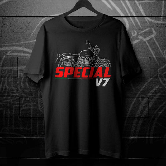Moto Guzzi V7 II Special 2015 - 2017 Inspired T-Shirt - Motorcycle Tee Shirt for Riders