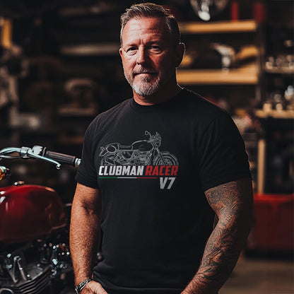 Moto Guzzi V7 Clubman Racer 2010 Inspired T-Shirt - Motorcycle Tee Shirt for Riders