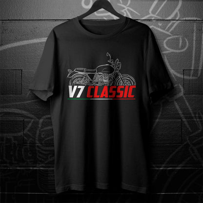 Moto Guzzi V7 Classic 2008 - 2013 Inspired T-Shirt - Motorcycle Tee Shirt for Riders