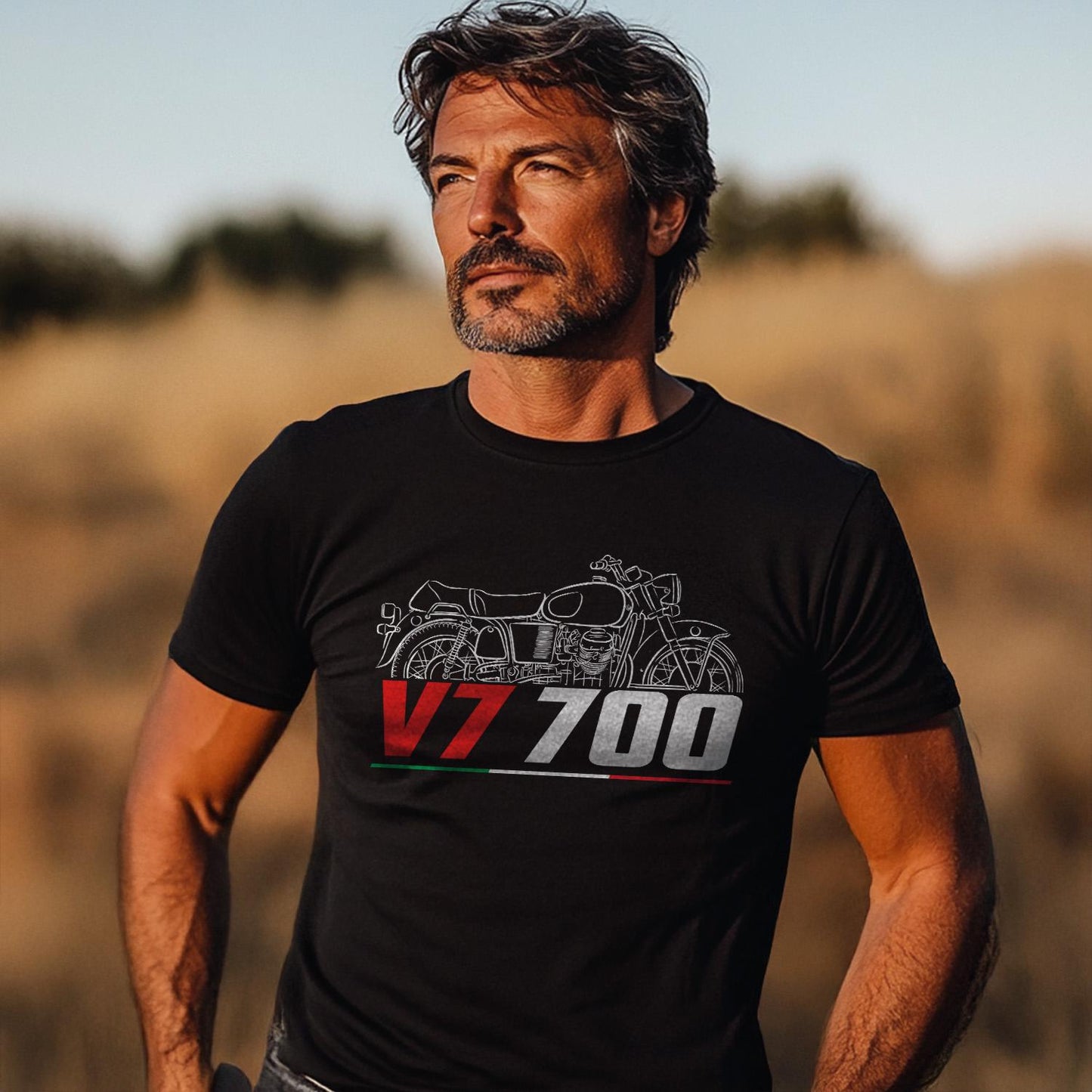 Moto Guzzi V7 700 1965 - 1969 Inspired T-Shirt - Motorcycle Tee Shirt for Riders