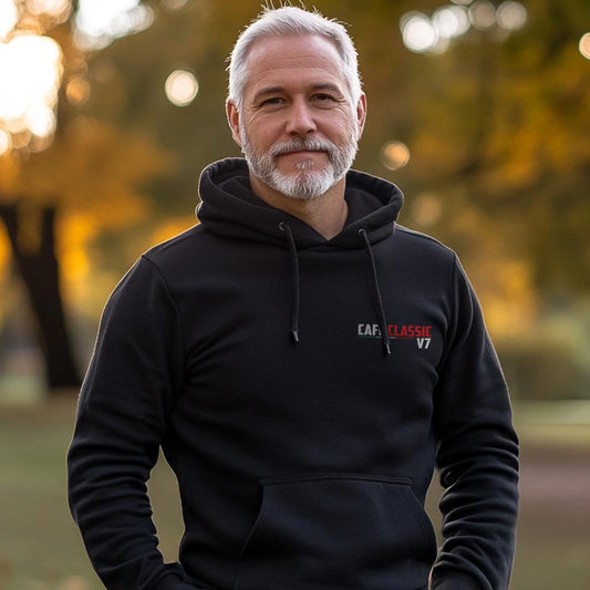 Moto Guzzi V7 Cafe Classic 2009 - 2013 Inspired Hoodie - Motorcycle Sweatshirt for Riders