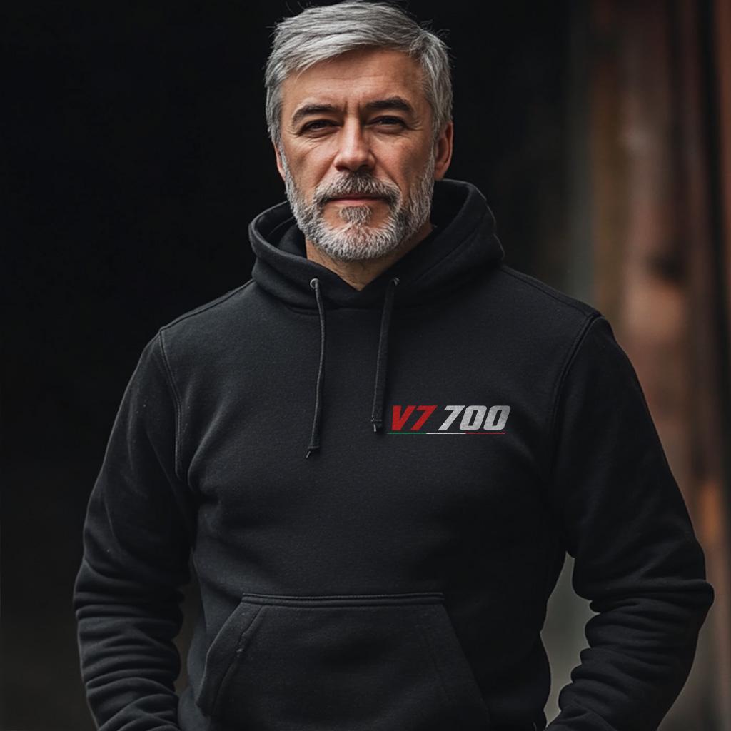 Moto Guzzi V7 700 1965 - 1969 Inspired Hoodie - Motorcycle Sweatshirt for Riders