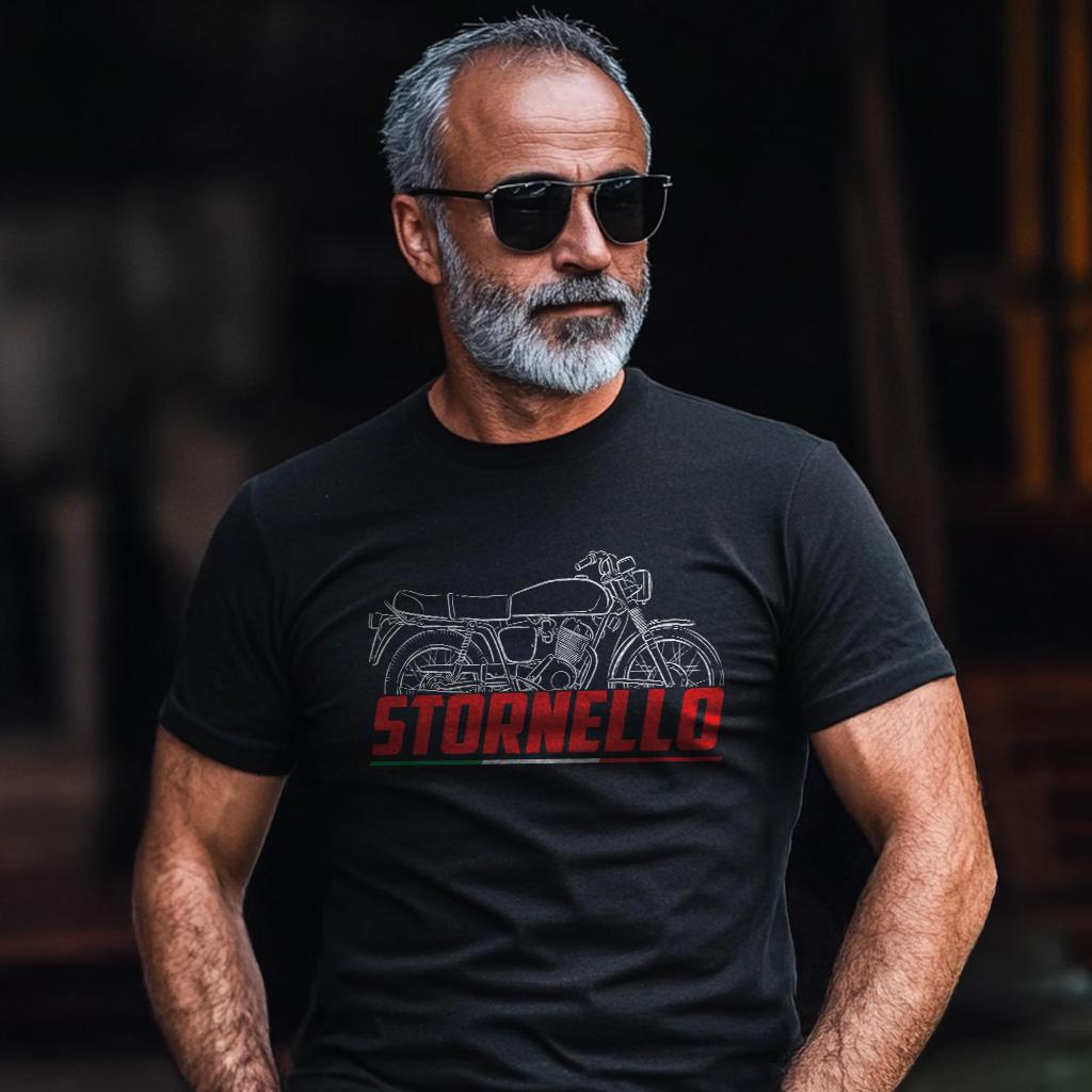 Moto Guzzi Stornello 160 1968 - 1974 Inspired T-Shirt - Motorcycle Tee Shirt for Riders
