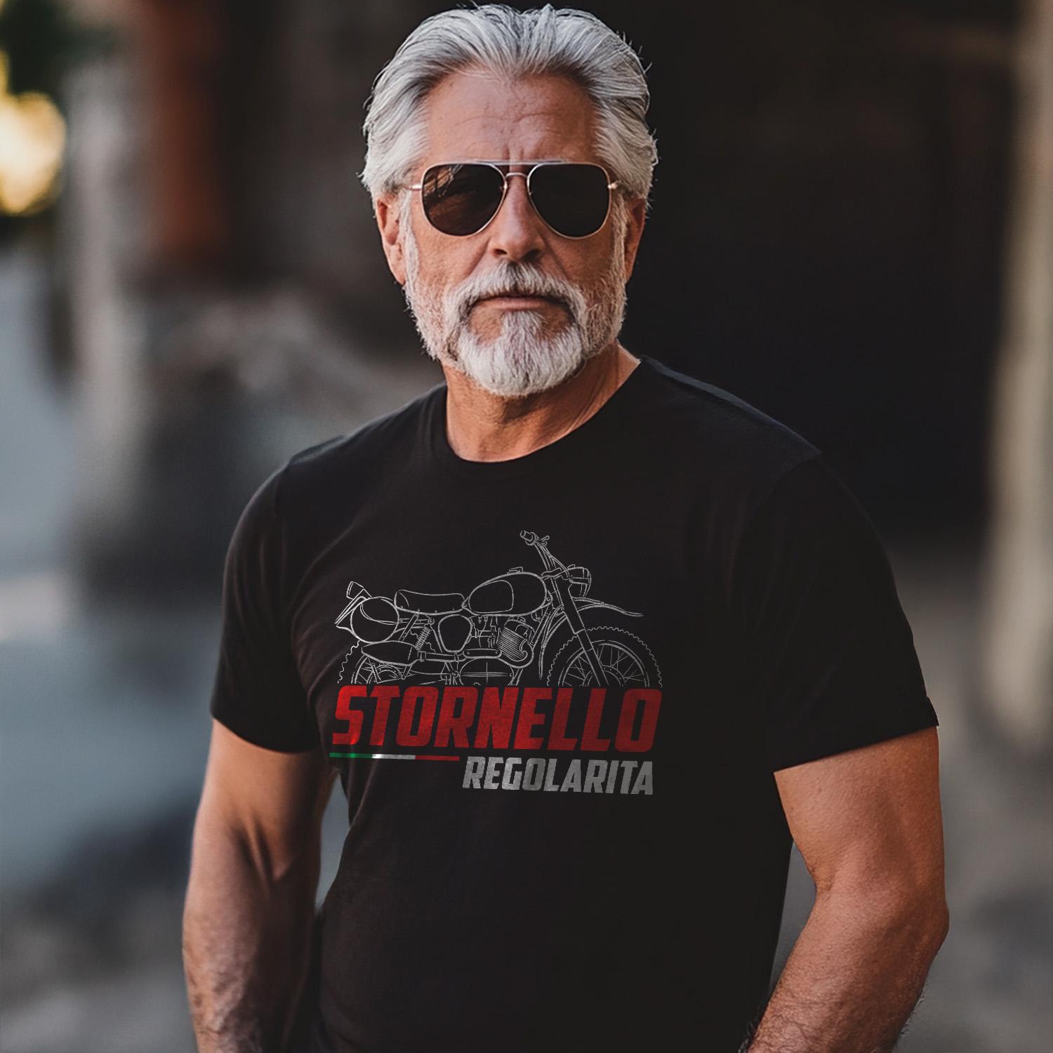 Moto Guzzi Stornello 125 Regolarita Inspired T-Shirt - Motorcycle Tee Shirt for Riders