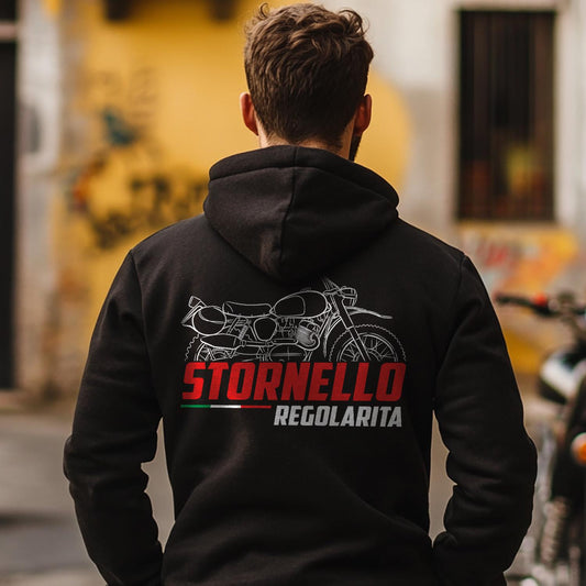 Moto Guzzi Stornello 125 Regolarita Inspired Hoodie - Motorcycle Sweatshirt for Riders