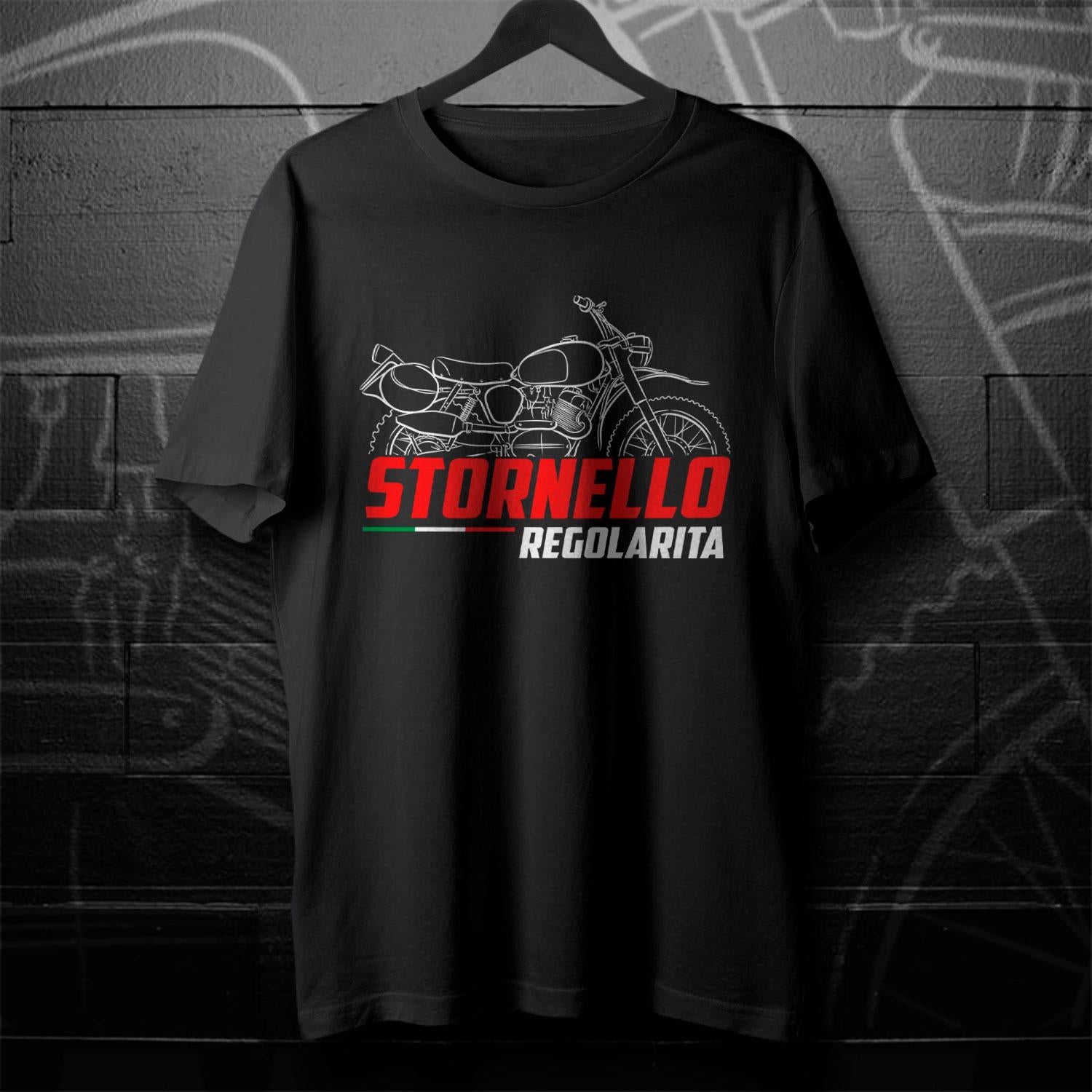 Moto Guzzi Stornello 125 Regolarita Inspired T-Shirt - Motorcycle Tee Shirt for Riders