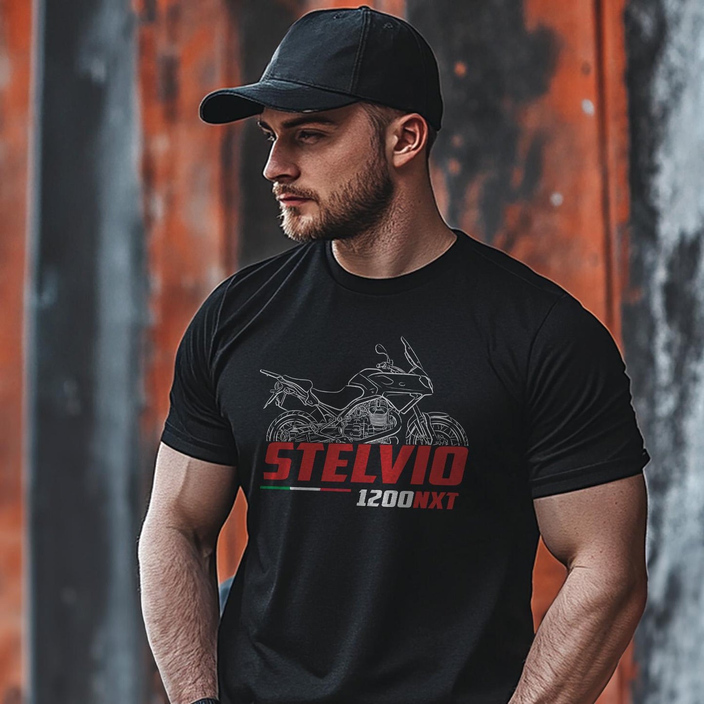 Moto Guzzi Stelvio 1200 NTX Inspired T-Shirt - Motorcycle Tee Shirt for Riders