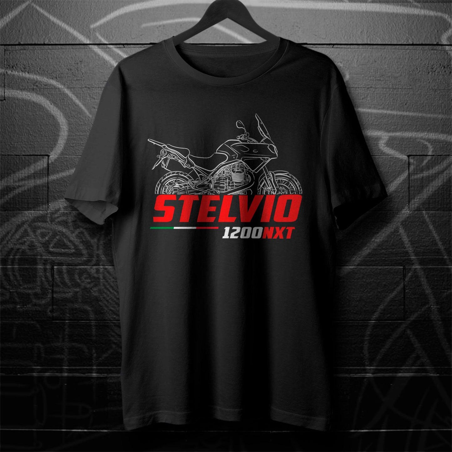 Moto Guzzi Stelvio 1200 NTX Inspired T-Shirt - Motorcycle Tee Shirt for Riders