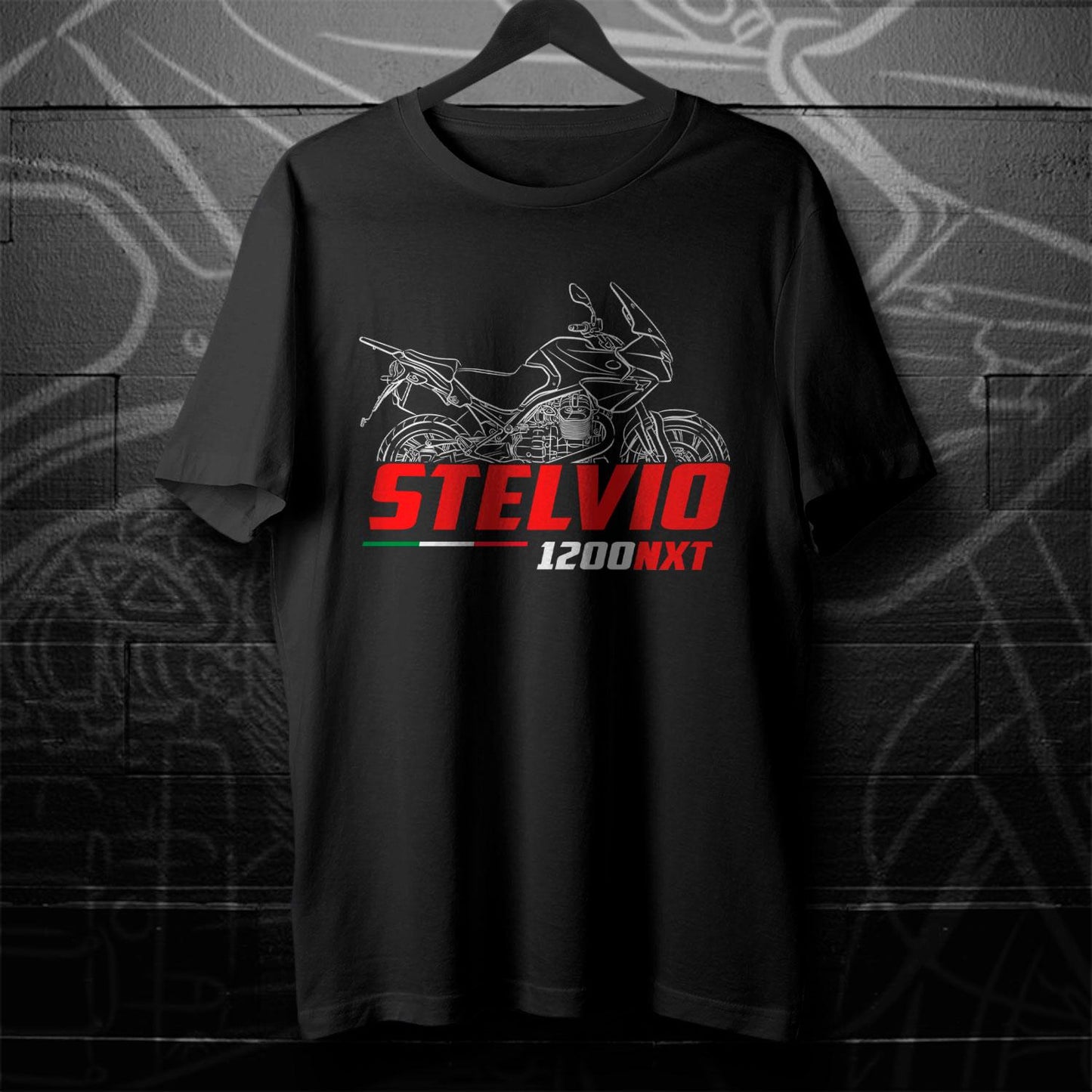 Moto Guzzi Stelvio 1200 NTX Inspired T-Shirt - Motorcycle Tee Shirt for Riders