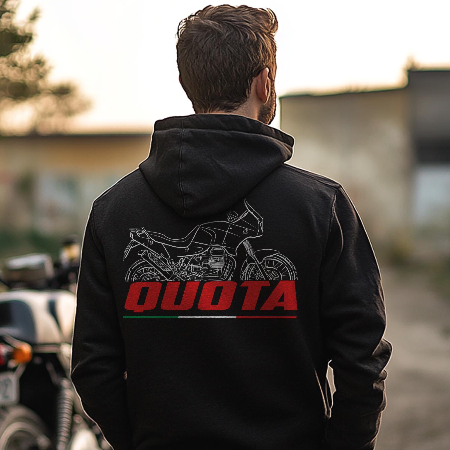 Moto Guzzi Quota 1000 1993 - 1997 Inspired Hoodie - Motorcycle Sweatshirt for Riders