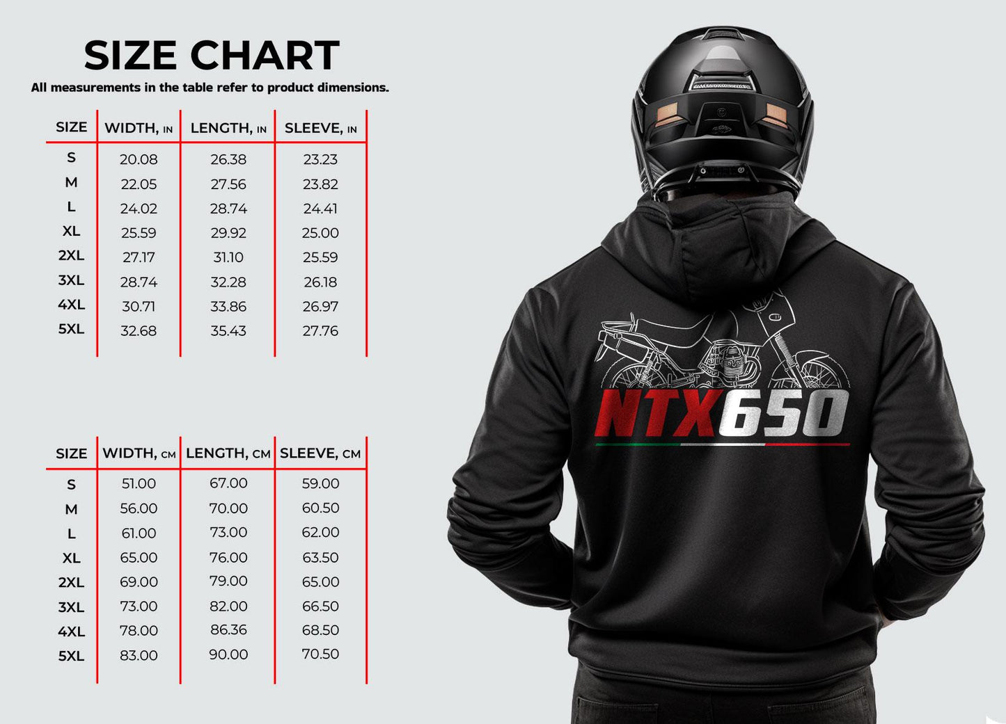 Moto Guzzi NTX 650 Inspired Hoodie - Motorcycle Sweatshirt for Riders