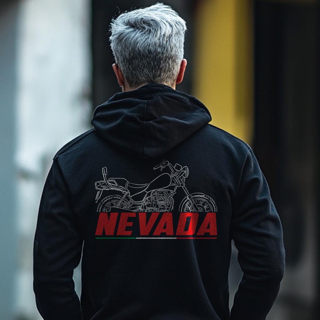 Moto Guzzi Nevada 350 1991 - 1999 Inspired Hoodie - Motorcycle Sweatshirt for Riders