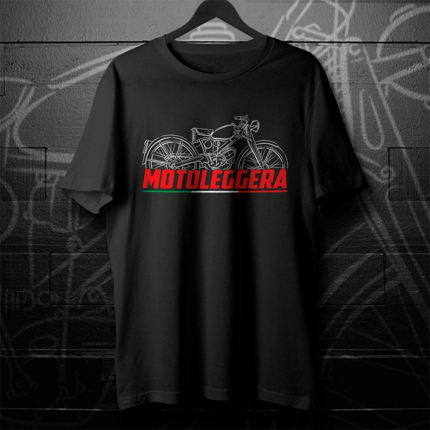 Moto Guzzi Motoleggera 65 1946 - 1954 Inspired T-Shirt - Motorcycle Tee Shirt for Riders