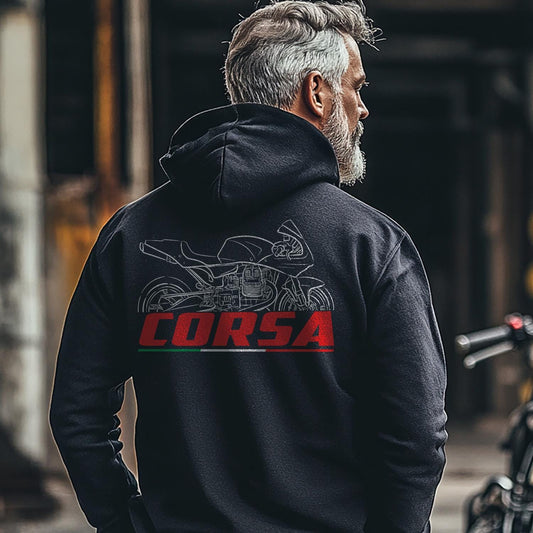 Moto Guzzi MGS-01 Corsa 2004 Inspired Hoodie - Motorcycle Sweatshirt for Riders