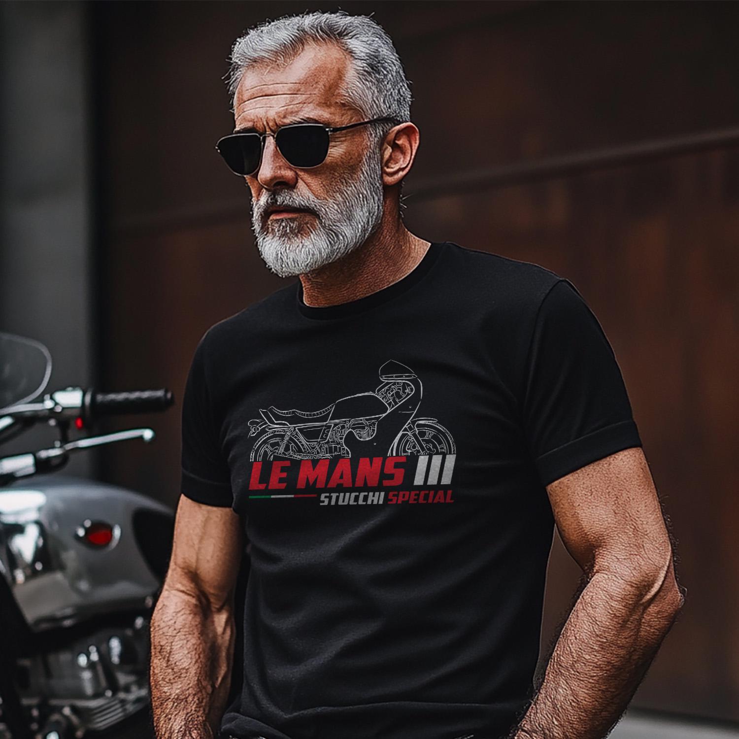 Moto Guzzi Le Mans III Stucchi Special Inspired T-Shirt - Motorcycle Tee Shirt for Riders