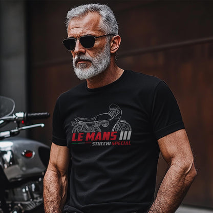 Moto Guzzi Le Mans III Stucchi Special Inspired T-Shirt - Motorcycle Tee Shirt for Riders