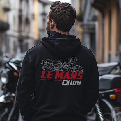 Moto Guzzi Le Mans CX100 1979 - 1982 Inspired Hoodie - Motorcycle Sweatshirt for Riders