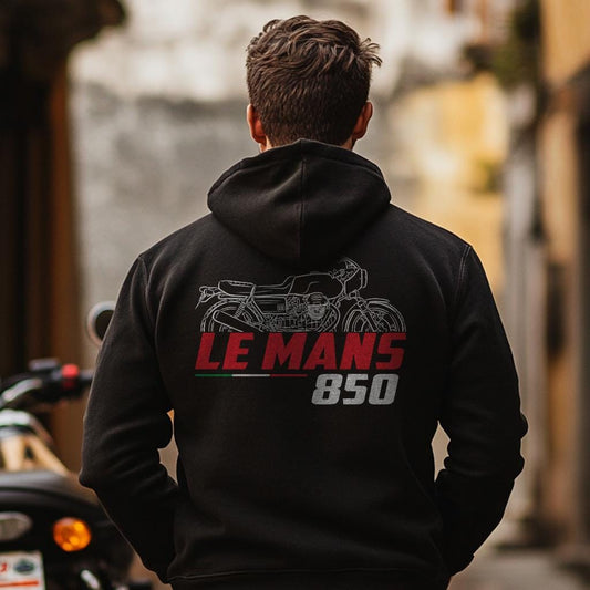 Moto Guzzi 850 Le Mans 1975 - 1978 Inspired Hoodie - Motorcycle Sweatshirt for Riders