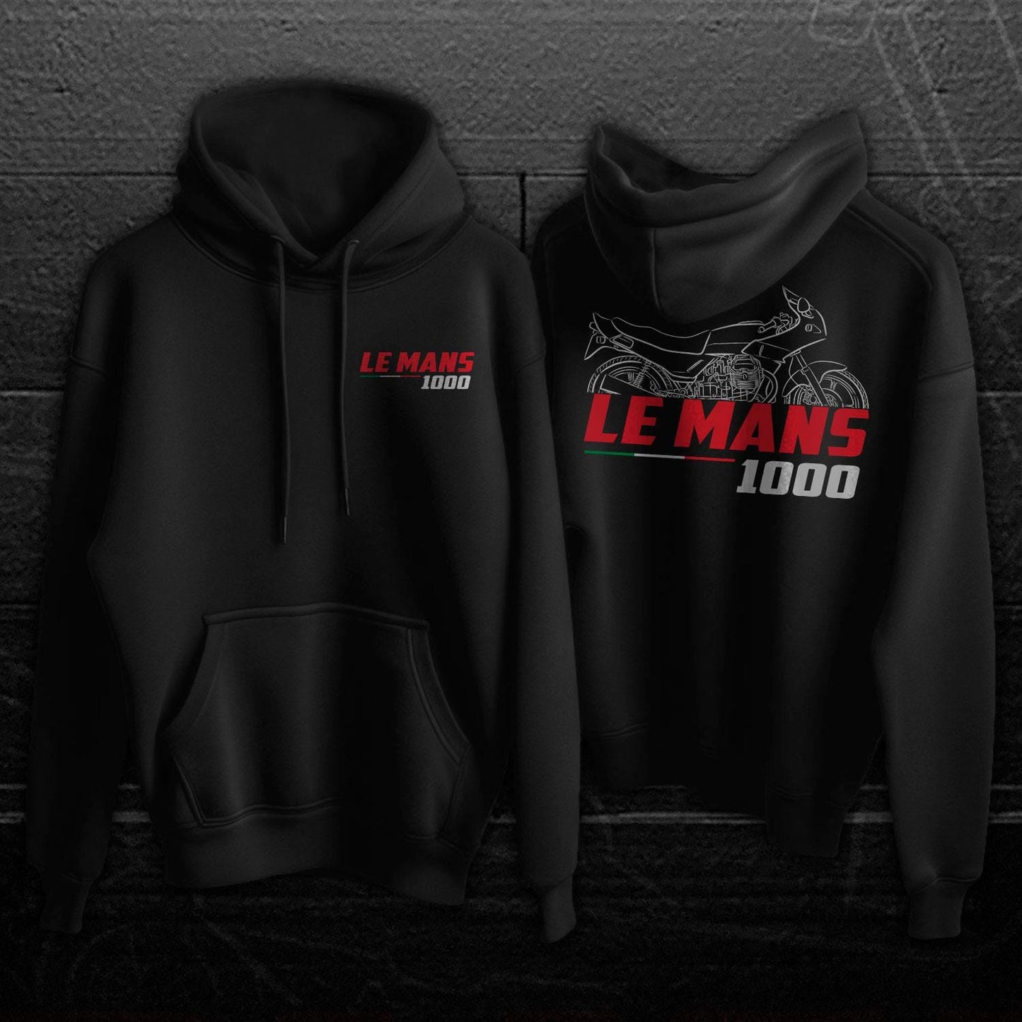 Moto Guzzi Le Mans 1000 MK Inspired Hoodie - Motorcycle Sweatshirt for Riders