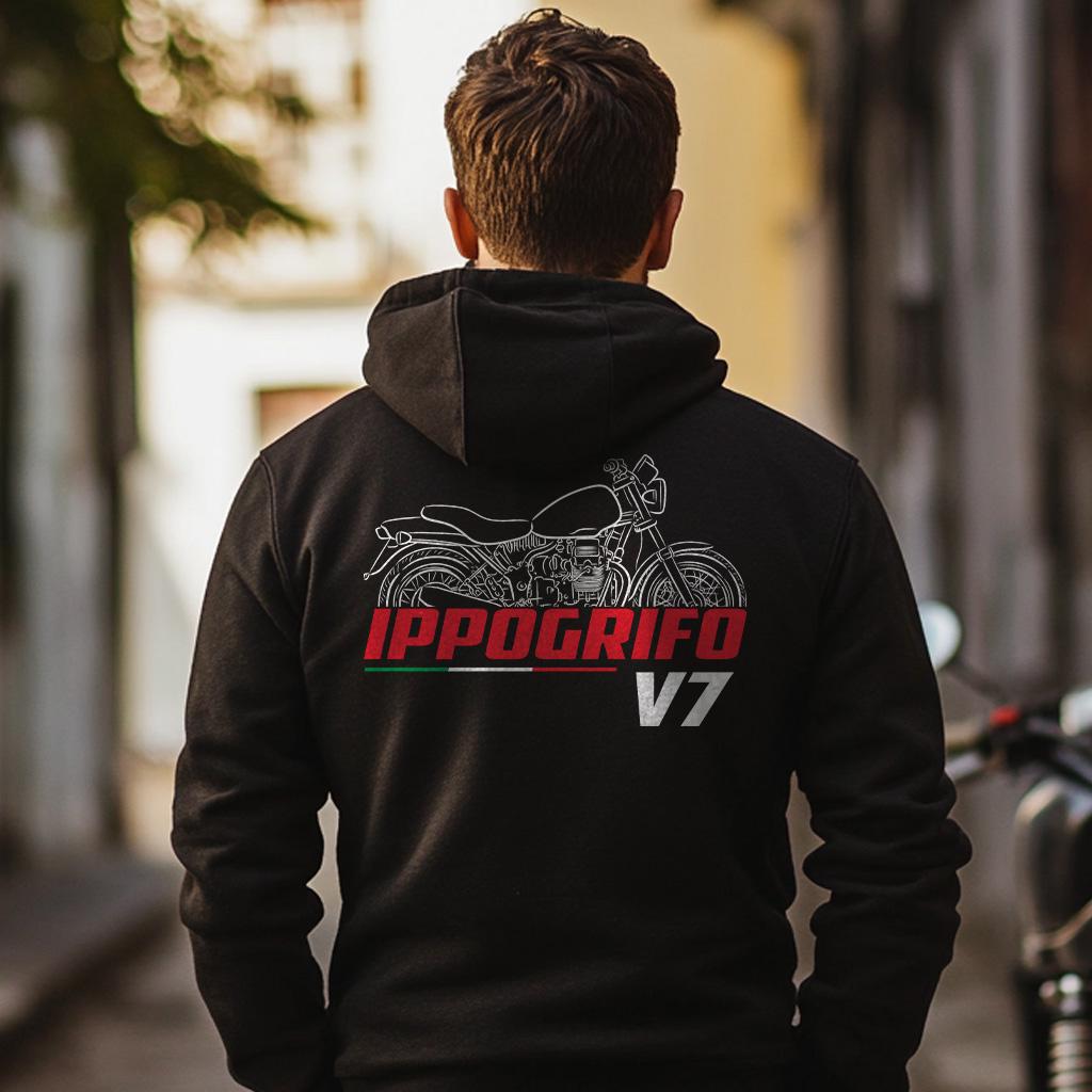 Moto Guzzi Ippogrifo V7 1997 - 1998 Inspired Hoodie - Motorcycle Sweatshirt for Riders