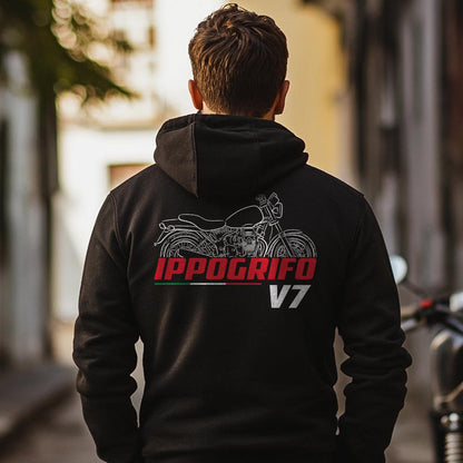 Moto Guzzi Ippogrifo V7 1997 - 1998 Inspired Hoodie - Motorcycle Sweatshirt for Riders