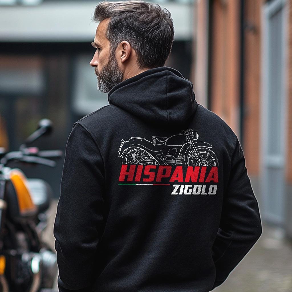 Moto Guzzi Hispania 98 Zigolo Inspired Hoodie - Motorcycle Sweatshirt for Riders