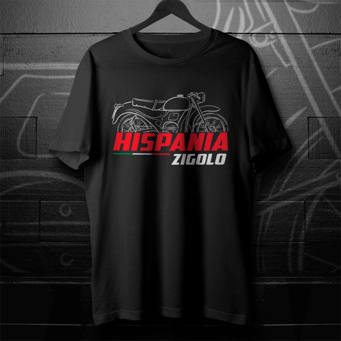 Moto Guzzi Hispania 98 Zigolo Inspired T-Shirt - Motorcycle Tee Shirt for Riders