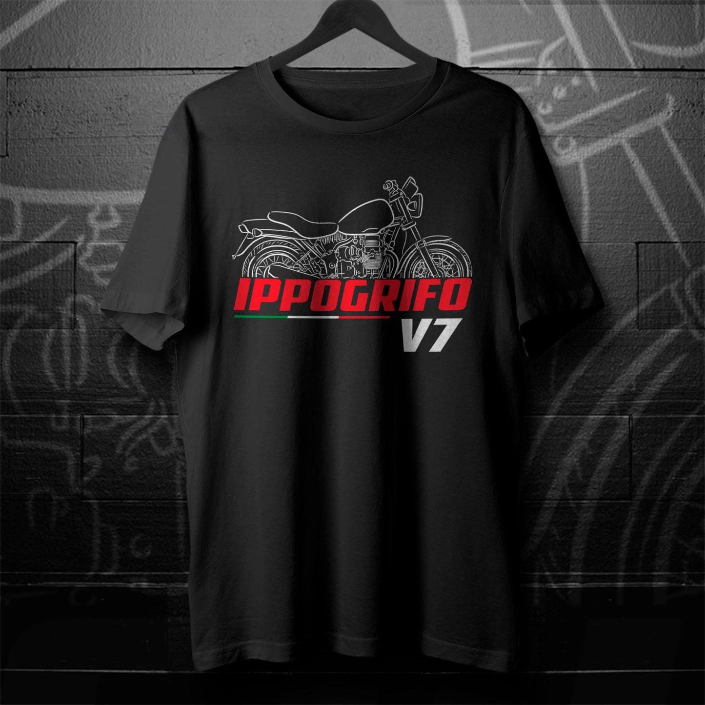 Moto Guzzi Ippogrifo V7 1997 - 1998 Inspired T-Shirt - Motorcycle Tee Shirt for Riders