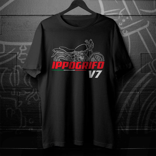 Moto Guzzi Ippogrifo V7 1997 - 1998 Inspired T-Shirt - Motorcycle Tee Shirt for Riders