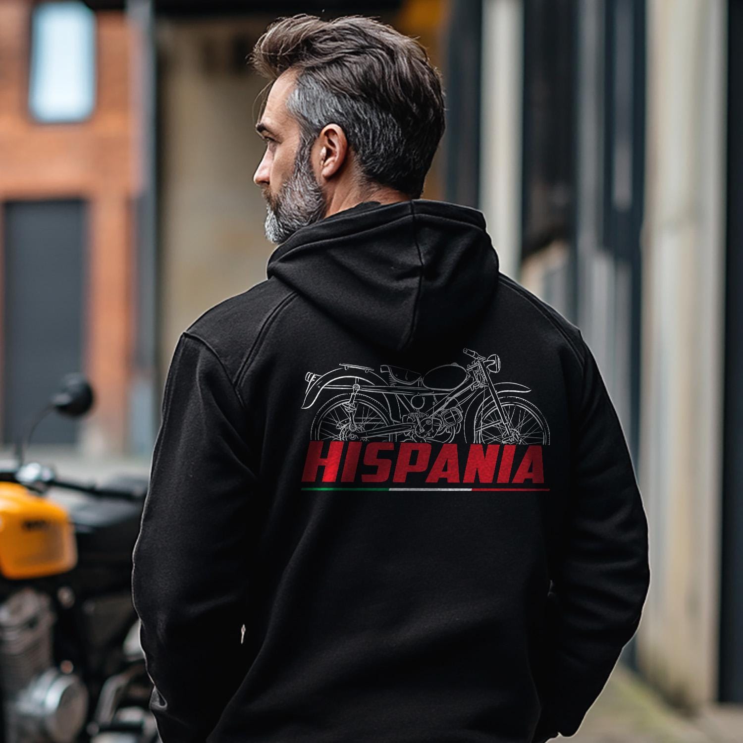Moto Guzzi Hispania 73 1959 - 1966 Inspired Hoodie - Motorcycle Sweatshirt for Riders