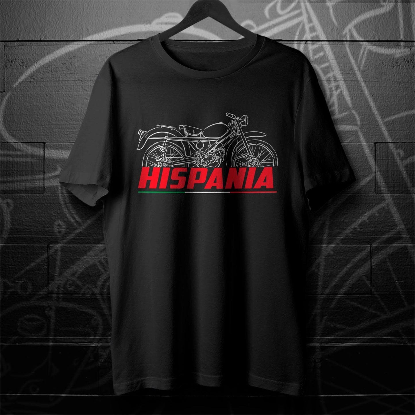 Moto Guzzi Hispania 73 1959 - 1966 Inspired T-Shirt - Motorcycle Tee Shirt for Riders