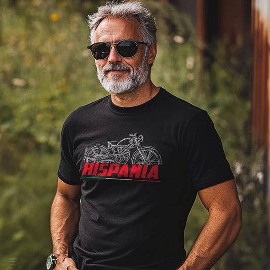 Moto Guzzi Hispania 65 1948 - 1963 Inspired T-Shirt - Motorcycle Tee Shirt for Riders